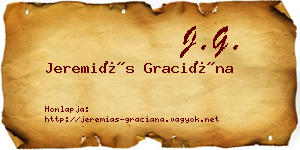 Jeremiás Graciána névjegykártya